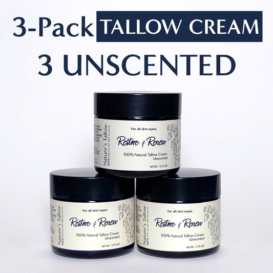 3-Pack Unscented Restore & Renew Tallow Cream | FREE SHIPPING🚚