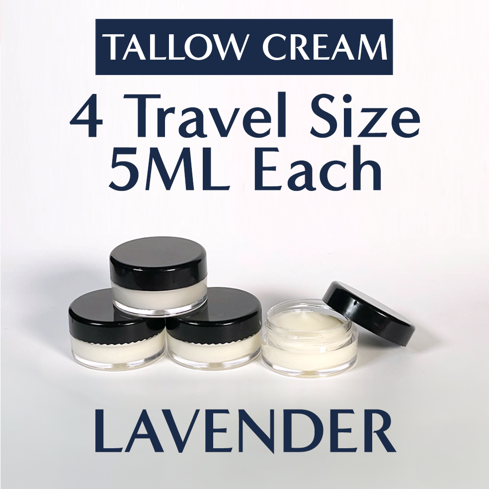Travel Size 4-Pack LAVENDER Restore & Renew Tallow Cream