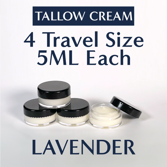 Travel Size 4-Pack LAVENDER Restore & Renew Tallow Cream