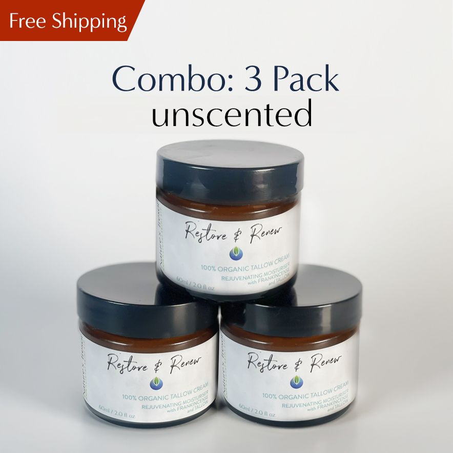 3-Pack Unscented Restore & Renew Tallow Cream | FREE SHIPPING🚚
